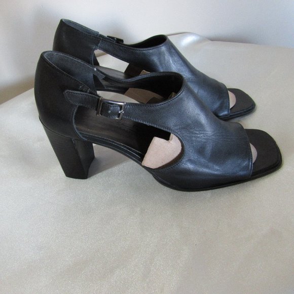 Luca B Calico Size Ladies 7 -1/2 M   Black Leather - Picture 7 of 11